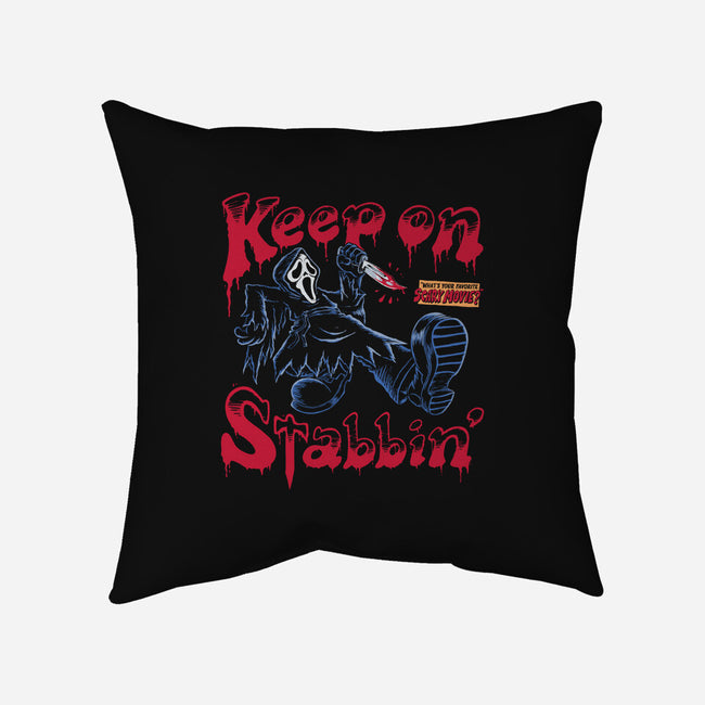 Keep On Stabbin Ghost-none removable cover w insert throw pillow-yellovvjumpsuit