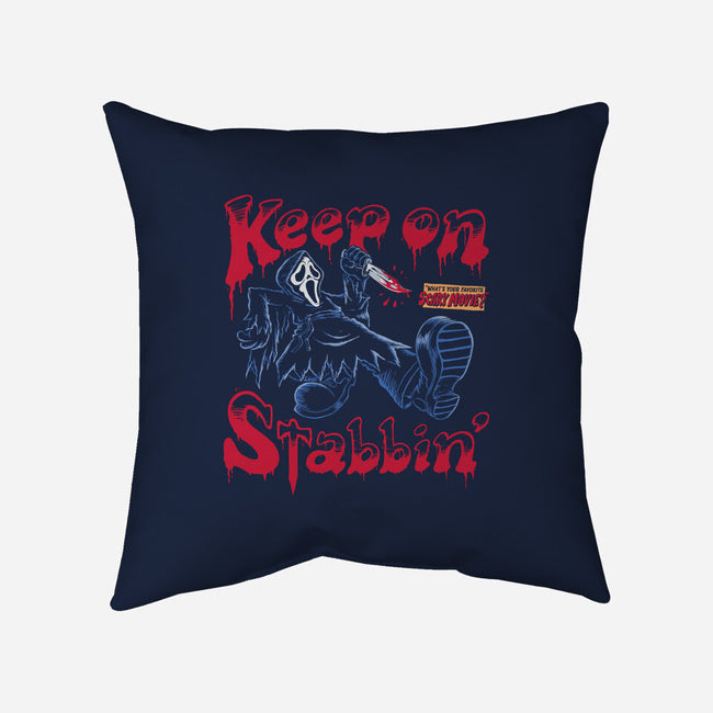 Keep On Stabbin Ghost-none removable cover w insert throw pillow-yellovvjumpsuit