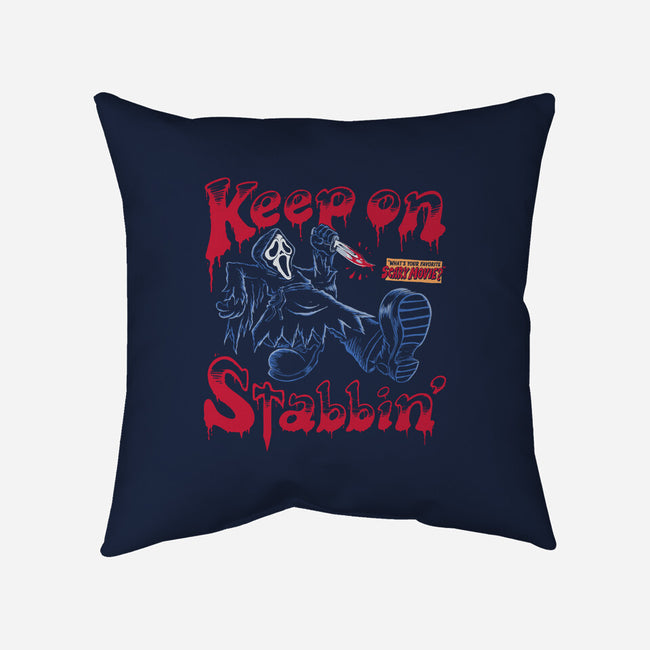 Keep On Stabbin Ghost-none removable cover throw pillow-yellovvjumpsuit