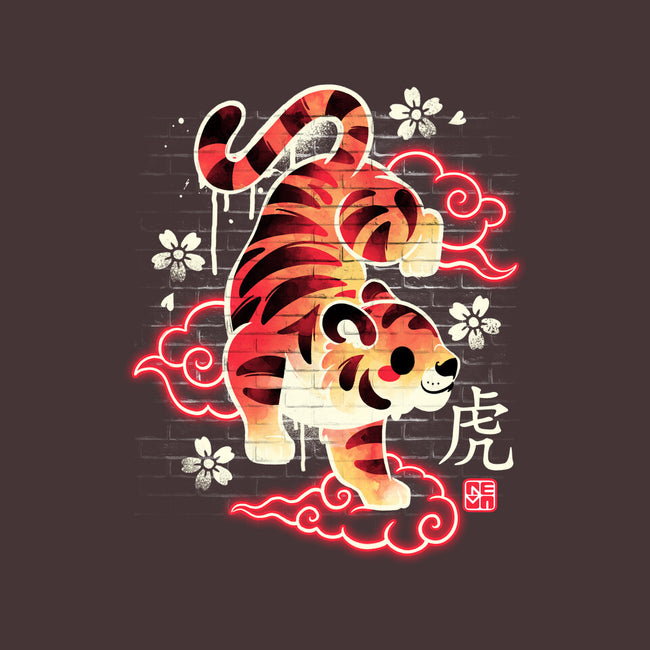 Japanese Tiger Street Art-none removable cover w insert throw pillow-NemiMakeit