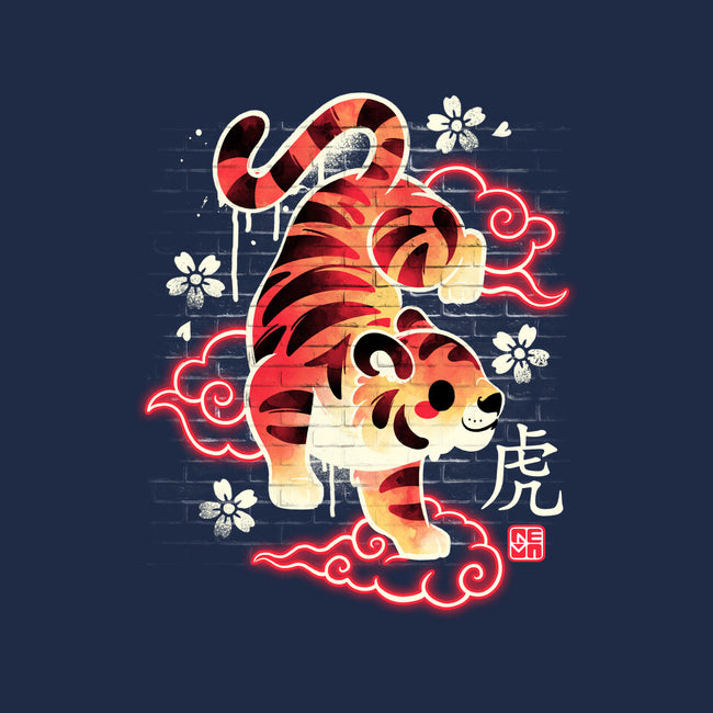 Japanese Tiger Street Art-none removable cover w insert throw pillow-NemiMakeit