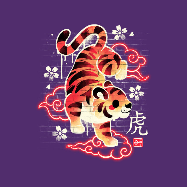 Japanese Tiger Street Art-none removable cover w insert throw pillow-NemiMakeit