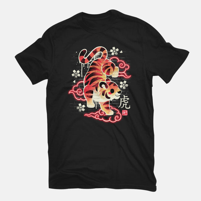 Japanese Tiger Street Art-mens heavyweight tee-NemiMakeit