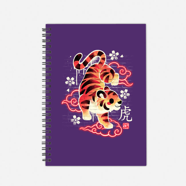 Japanese Tiger Street Art-none dot grid notebook-NemiMakeit