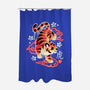 Japanese Tiger Street Art-none polyester shower curtain-NemiMakeit