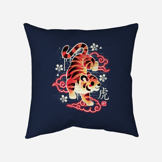 Japanese Tiger Street Art-none removable cover w insert throw pillow-NemiMakeit