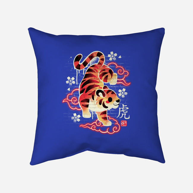 Japanese Tiger Street Art-none removable cover throw pillow-NemiMakeit