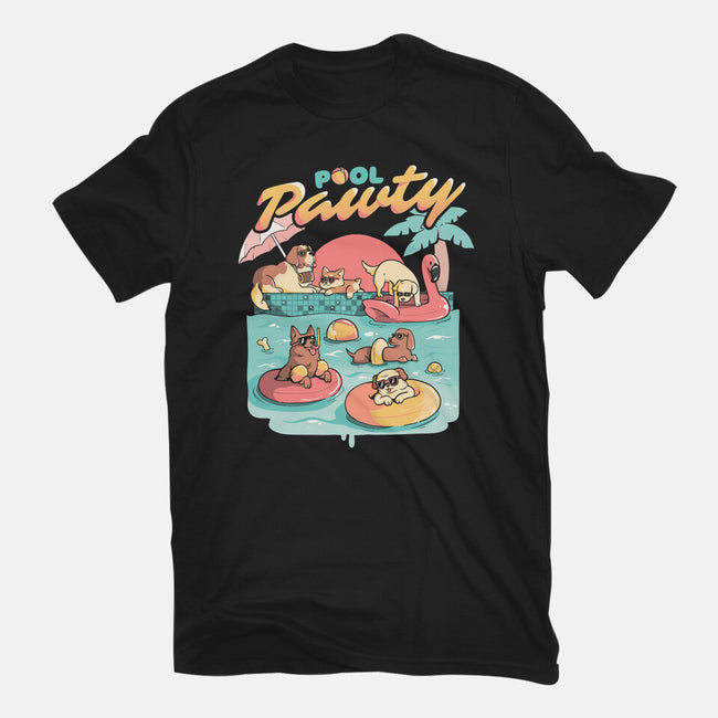 Pool Pawty-mens basic tee-eduely