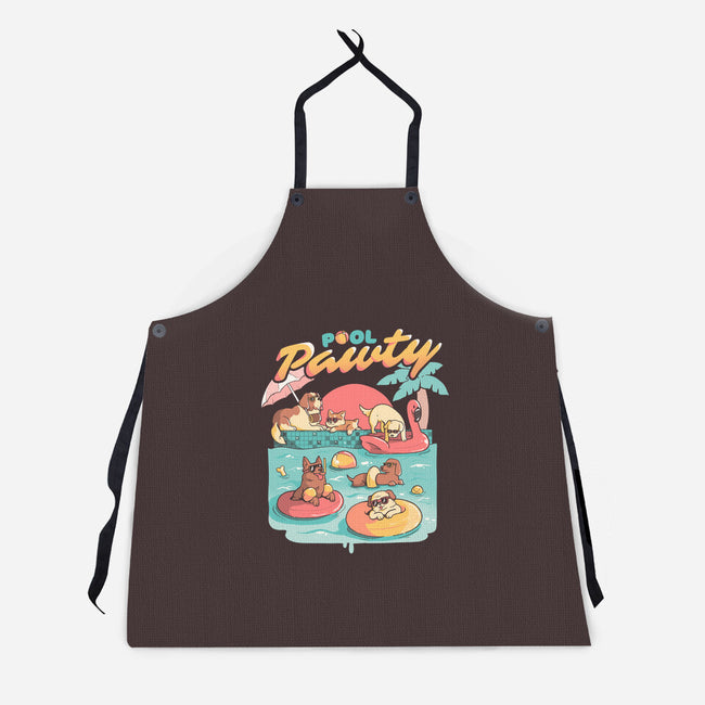 Pool Pawty-unisex kitchen apron-eduely