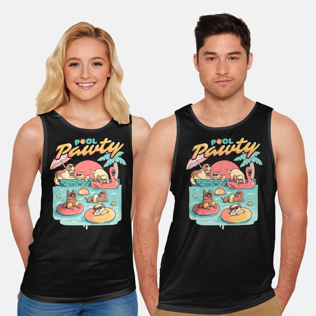 Pool Pawty-unisex basic tank-eduely