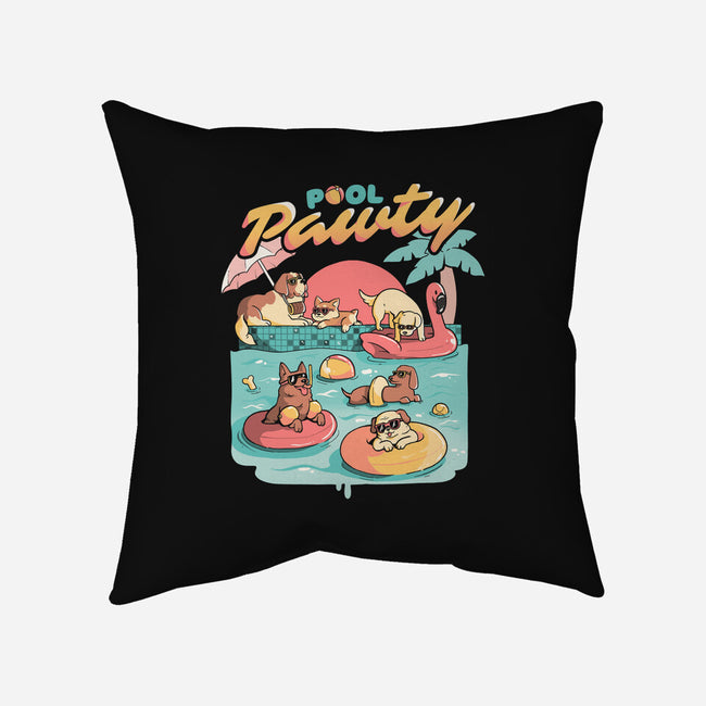 Pool Pawty-none removable cover w insert throw pillow-eduely