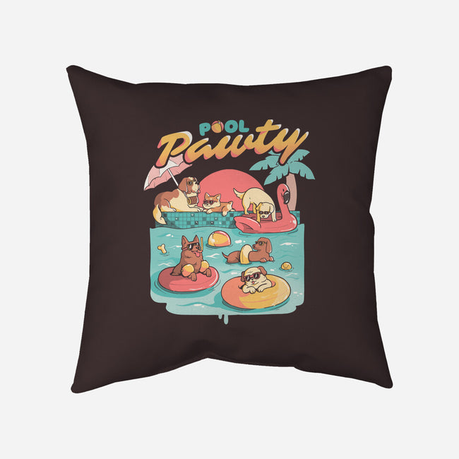 Pool Pawty-none removable cover w insert throw pillow-eduely