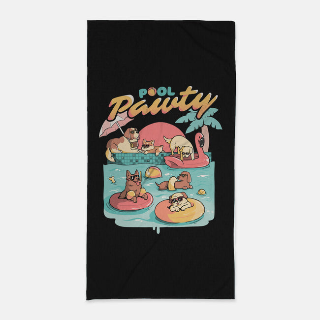 Pool Pawty-none beach towel-eduely