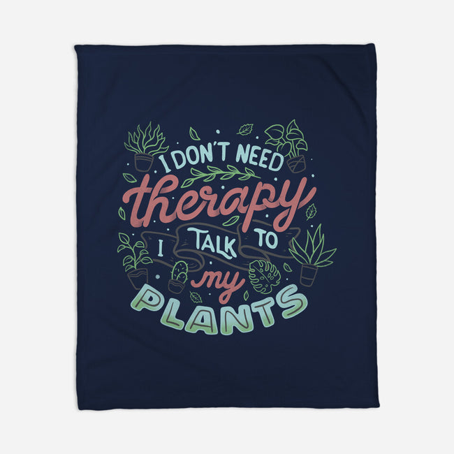 I Talk To My Plants-none fleece blanket-tobefonseca