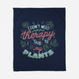 I Talk To My Plants-none fleece blanket-tobefonseca