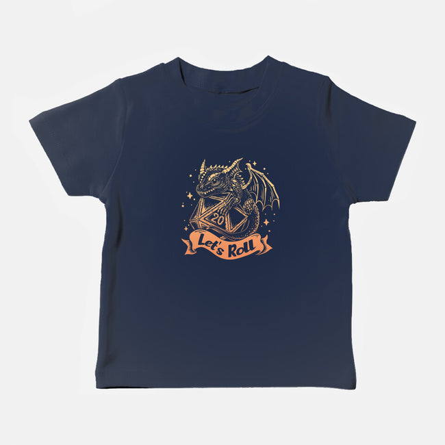 Let's Roll Dragon-baby basic tee-marsdkart