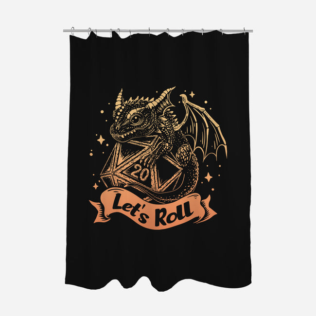 Let's Roll Dragon-none polyester shower curtain-marsdkart