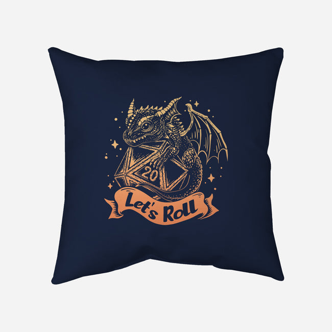 Let's Roll Dragon-none removable cover w insert throw pillow-marsdkart