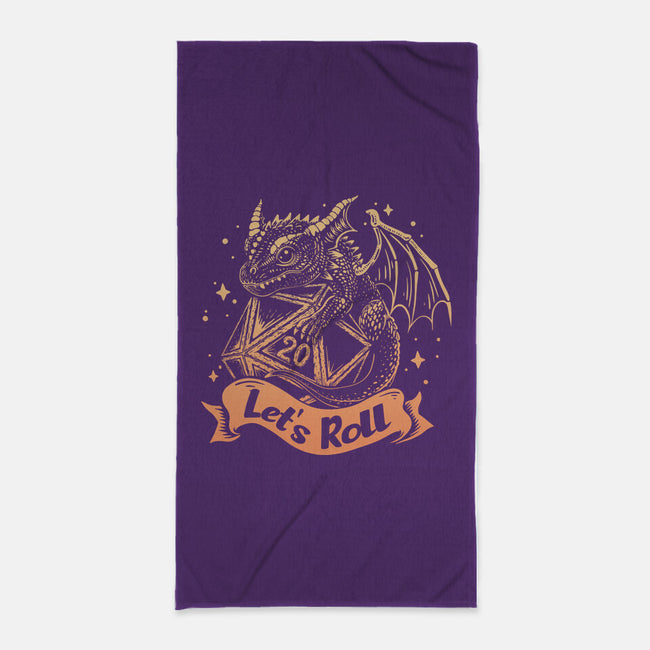 Let's Roll Dragon-none beach towel-marsdkart