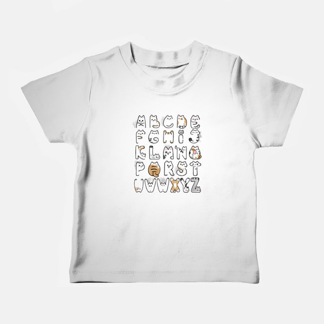 Cat Alphabet-baby basic tee-Vallina84