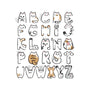 Cat Alphabet-none drawstring bag-Vallina84