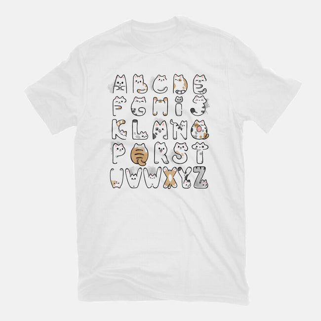 Cat Alphabet-womens basic tee-Vallina84