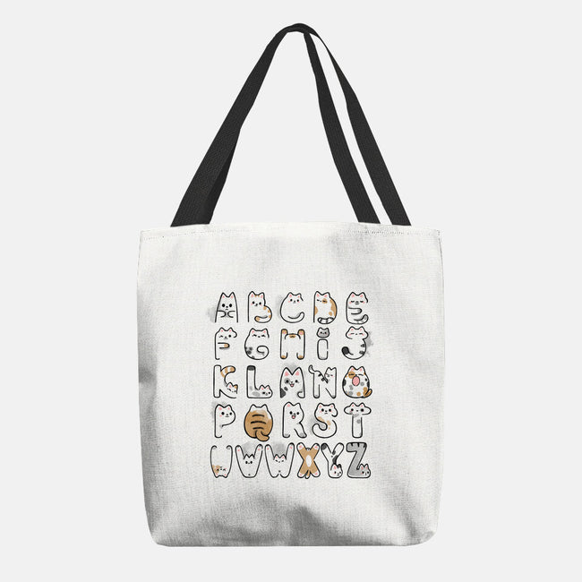 Cat Alphabet-none basic tote bag-Vallina84