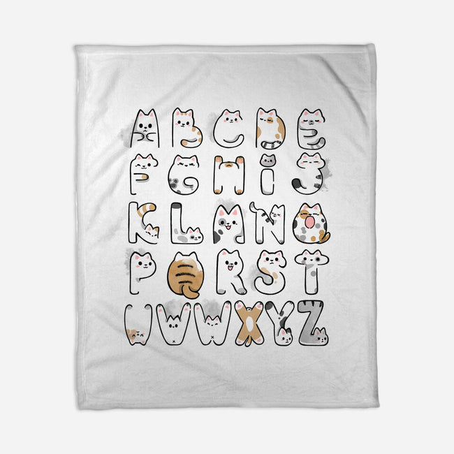 Cat Alphabet-none fleece blanket-Vallina84