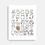 Cat Alphabet-none stretched canvas-Vallina84