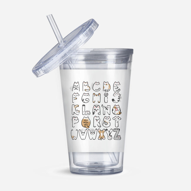 Cat Alphabet-none acrylic tumbler drinkware-Vallina84