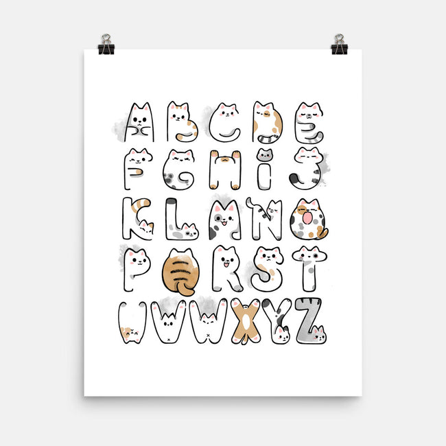Cat Alphabet-none matte poster-Vallina84