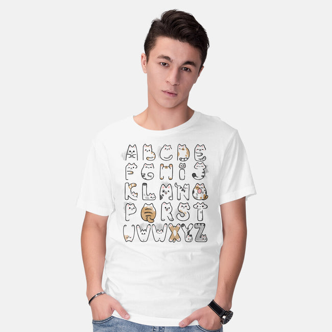 Cat Alphabet-mens basic tee-Vallina84