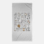 Cat Alphabet-none beach towel-Vallina84