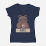 Nope Bear-womens v-neck tee-xMorfina