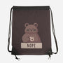 Nope Bear-none drawstring bag-xMorfina