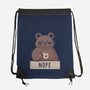Nope Bear-none drawstring bag-xMorfina
