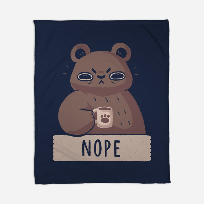 Nope Bear-none fleece blanket-xMorfina