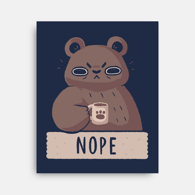 Nope Bear-none stretched canvas-xMorfina