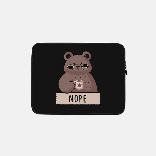 Nope Bear-none zippered laptop sleeve-xMorfina