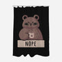 Nope Bear-none polyester shower curtain-xMorfina