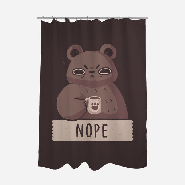 Nope Bear-none polyester shower curtain-xMorfina