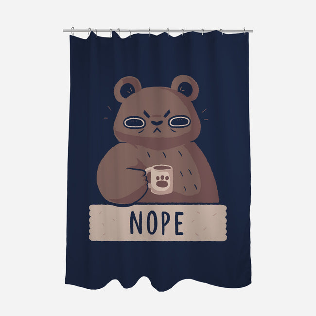 Nope Bear-none polyester shower curtain-xMorfina