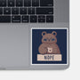 Nope Bear-none glossy sticker-xMorfina