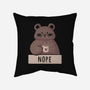 Nope Bear-none removable cover w insert throw pillow-xMorfina