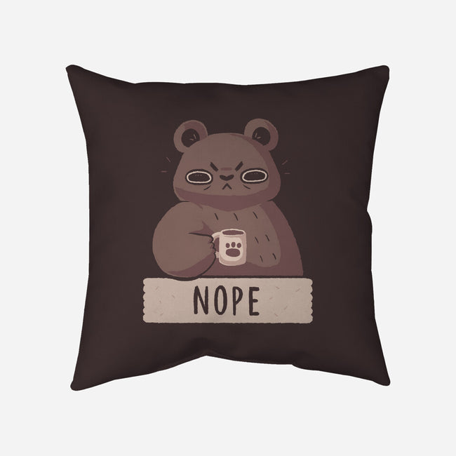Nope Bear-none removable cover w insert throw pillow-xMorfina
