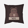 Nope Bear-none removable cover w insert throw pillow-xMorfina