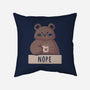 Nope Bear-none removable cover w insert throw pillow-xMorfina