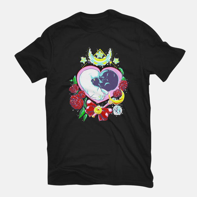 Moon Cats Love-mens heavyweight tee-ellr