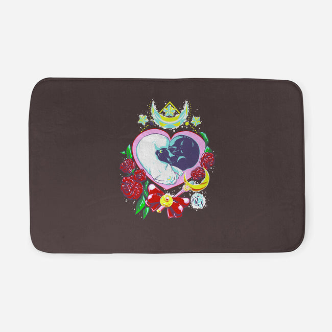 Moon Cats Love-none memory foam bath mat-ellr