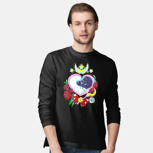 Moon Cats Love-mens long sleeved tee-ellr